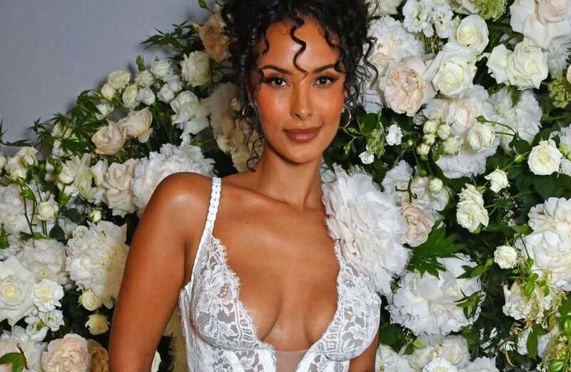 Love Island's Maya Jama poses braless in see-through outfit in Cannes