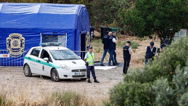 Portuguese authorities seen in the Arade dam area on Monday (Image: LUIS FORRA/EPA-EFE/REX/Shutterstock)