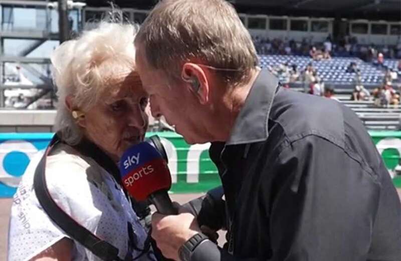 Fans in stitches as Brundle 'pulls' 89-year-old woman at Monaco GP