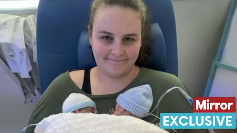 Toni Lacey with her "miracle" twins (Image: Kennedy News and Media)