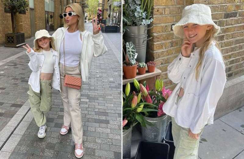 Billie Faiers poses with mini-me daughter as they wear matching outfits