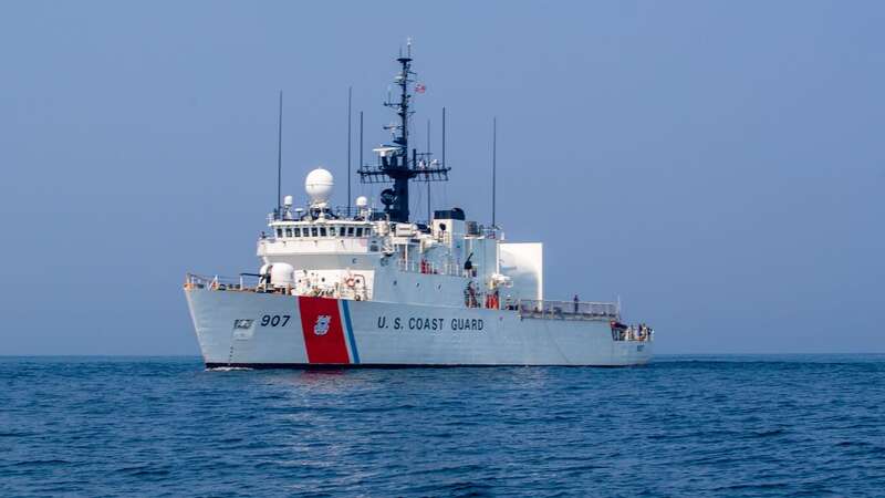 Picture shared by the USCG shows emergency crews in action