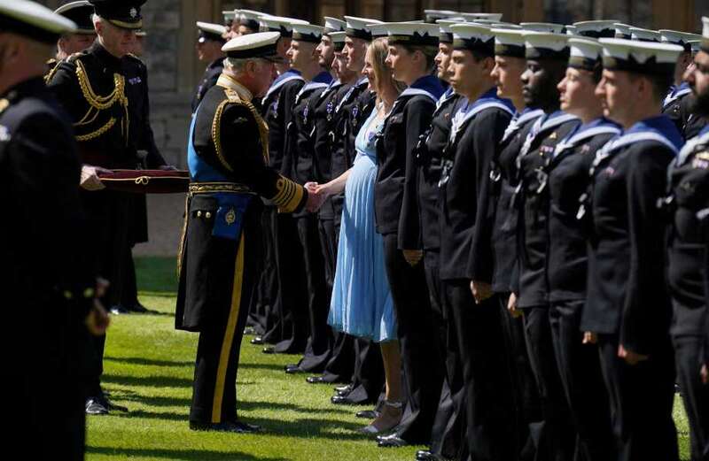 Royal Navy staff including pregnant medic honoured by King