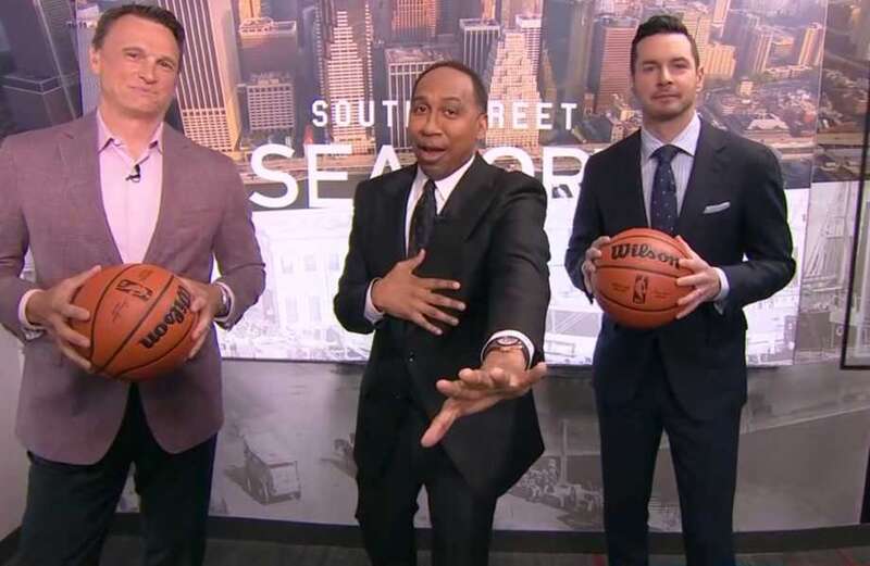 Stephen A Smith breaks out into a dance during First Take cold open