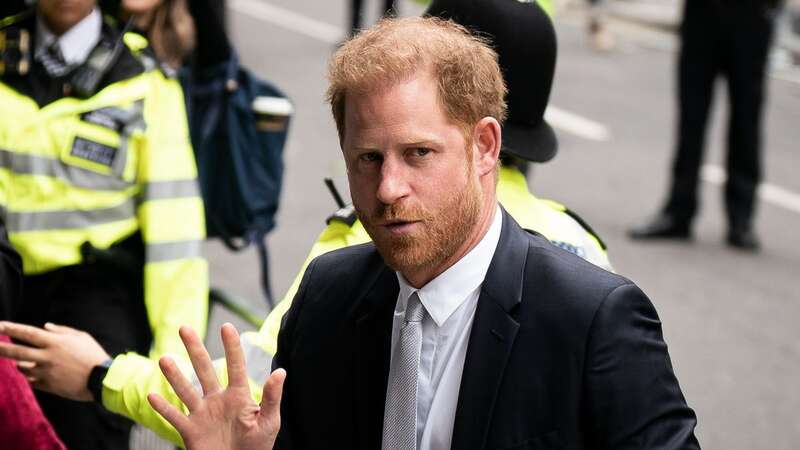 Prince Harry outside court (Image: PA)