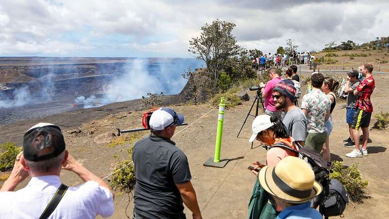 As tourists flock to view volcano