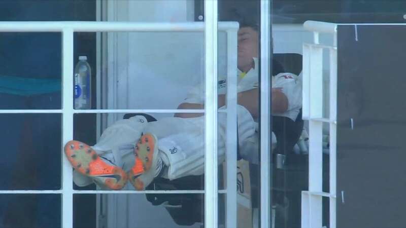 Marnus Labuschagne was sleeping when he called into bat (Image: @SkyCricket/Twitter)