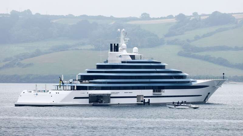 A luxurious superyacht owned by Nancy Walton Laurie has been spotted in Cornwall (Image: Greg Martin)