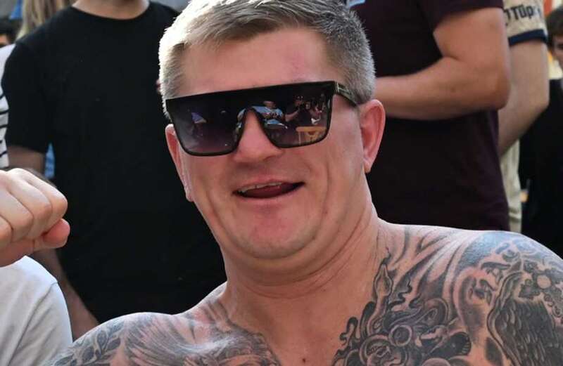 Topless Ricky Hatton leads Man City fans flooding Istanbul in sky blue