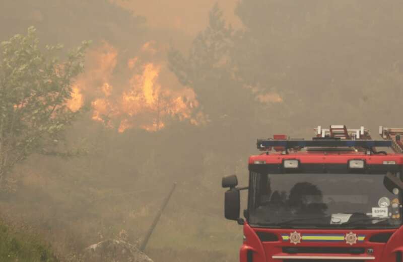 Firefighters continue to battle 'mile long' wildfire as blaze rages overnight