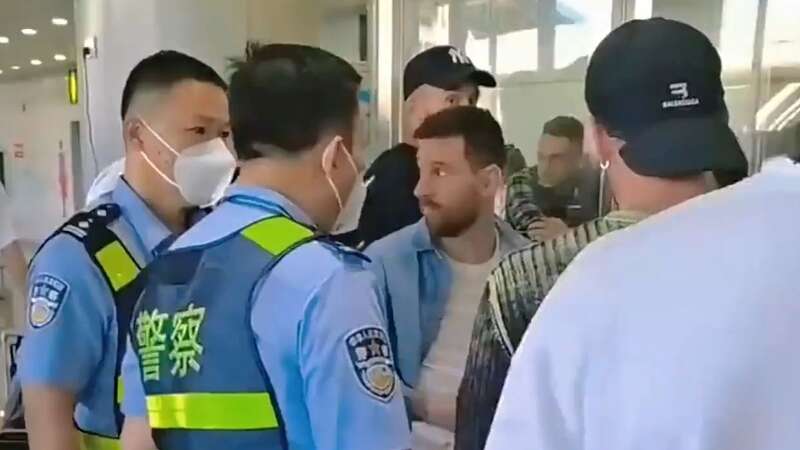 Lionel Messi was stopped at Beijing Airport (Image: AsiaWire)