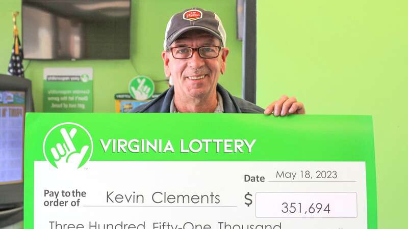 Kevin Clements wins the jackpot prize in Virginia