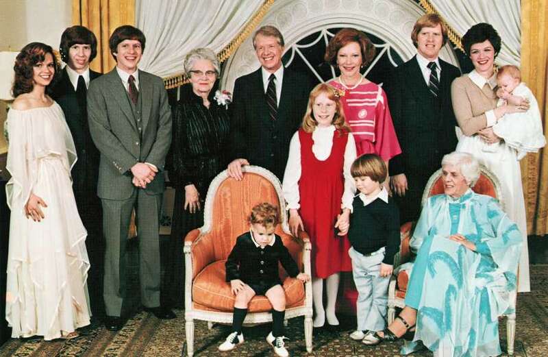 Jimmy Carter, who is known for growing up on a peanut farm, has a large family of his own.