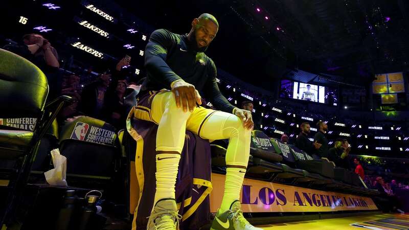 LeBron James hit back at the Denver Nuggets after he was trolled before their NBA title trophy parade (Image: Harry How/Getty Images)