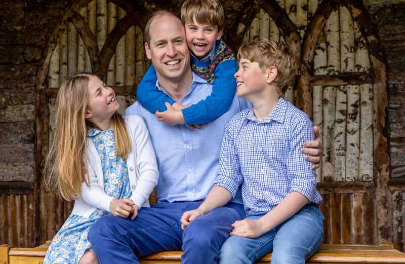 Playful Prince Louis hugs William for sweet Father's Day snap with siblings