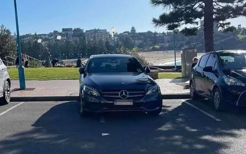 Mercedes driver spotted parked across two bays is blasted on social media