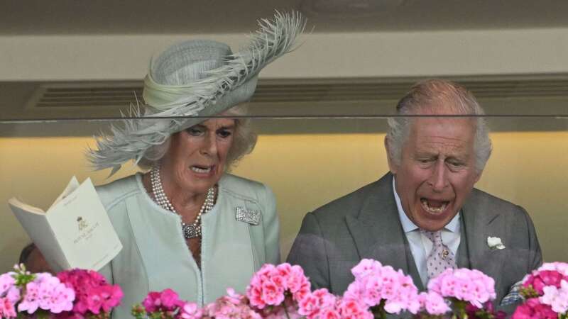 King Charles and Queen Camilla receive the trophy for their first Royal Ascot winner (Image: Getty Images)