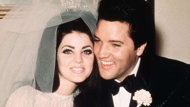 Priscilla Presley wore a simple white wedding dress