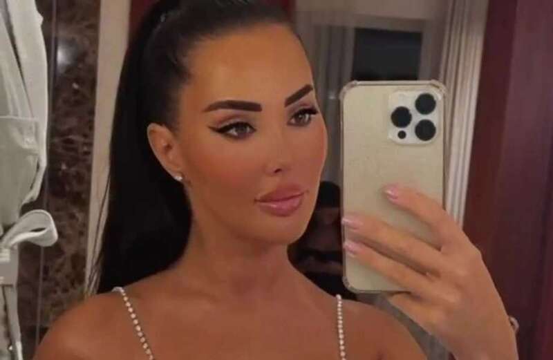 Towie's Yazmin Oukhellou goes braless in plunging babydoll dress