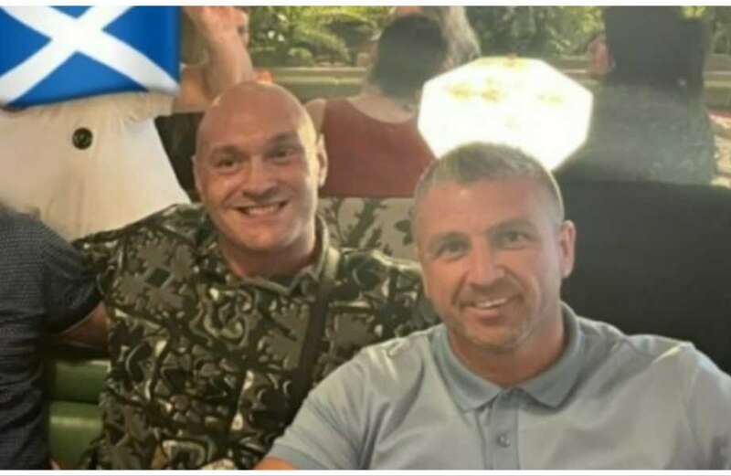 Tyson Fury enjoys tipple at VIP boozer with Scots gangster pal Robert Kelbie