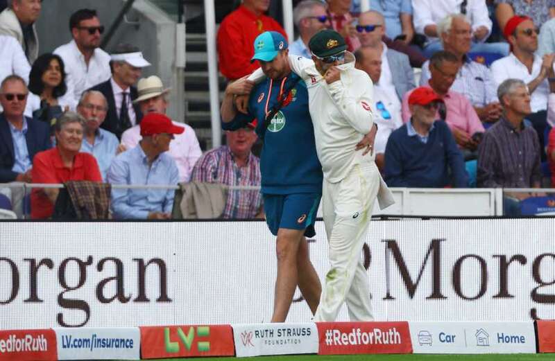 Australia ace Nathan Lyon limps off injured and fights back tears during Ashes