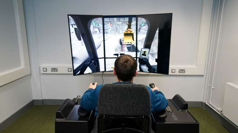 Inmate uses construction simulator (Image: PA)