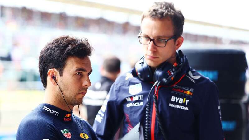 Sergio Perez with race engineer Hugh Bird (Image: Getty Images)