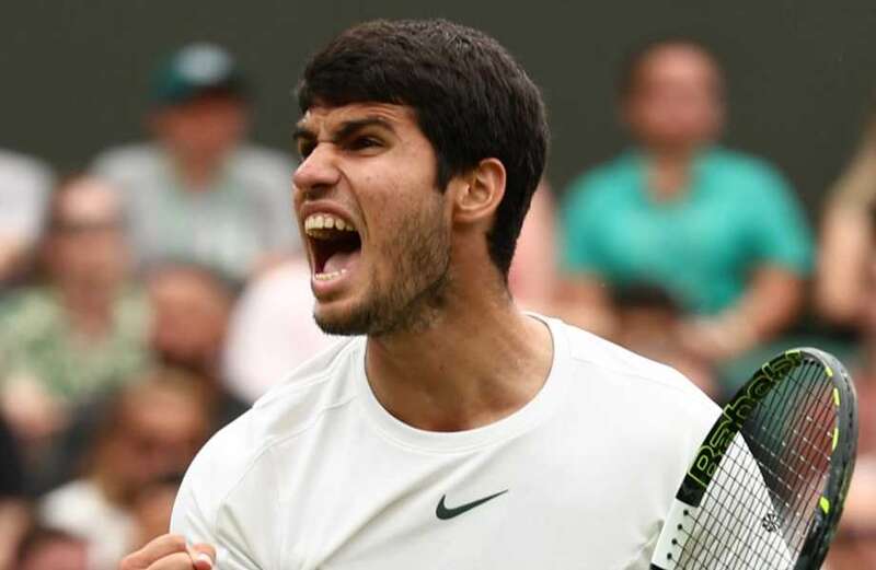 Alcaraz survives scare as No1 seed moves step closer to Djokovic Wimbledon final