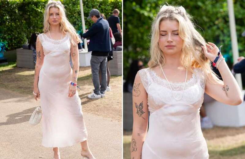 Lottie Moss stuns in see-through lace dress at Lana Del Rey gig