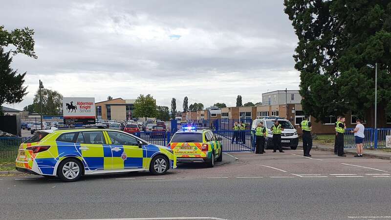 Police at Tewkesbury School