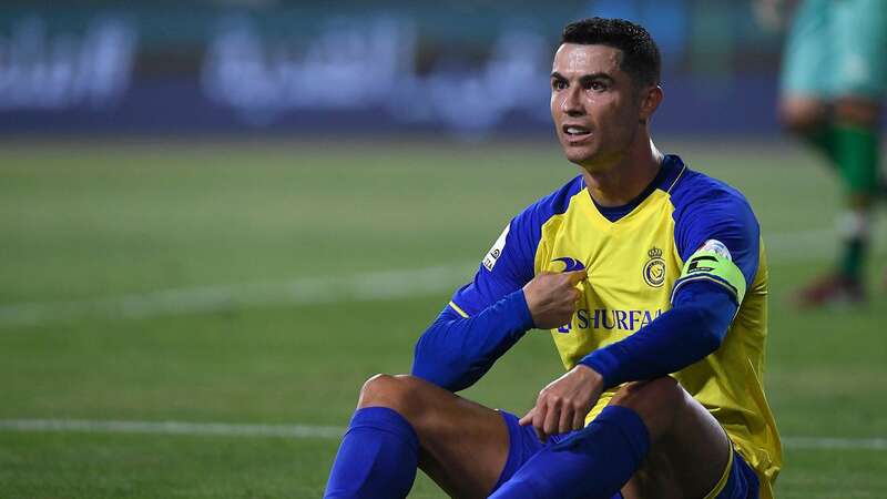 Cristiano Ronaldo reacts during the Saudi Pro League football match between Al-Nassr and Al-Raed (Image: AFP via Getty Images)