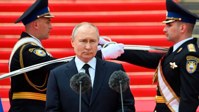 In it Putin offered an “assessment” of Wagner’s actions on the battlefield in Ukraine (Image: AP)