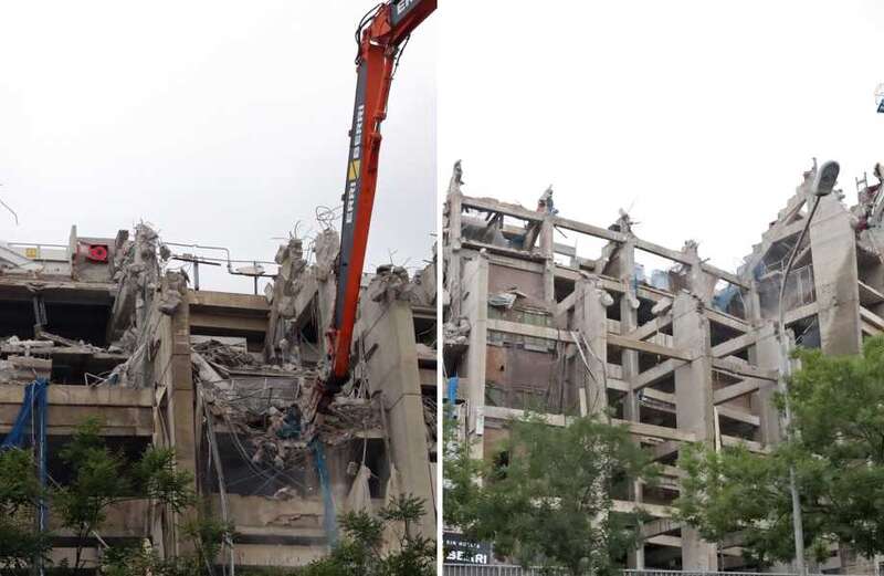 World-class stadium looks unrecognisable as iconic walls are torn down