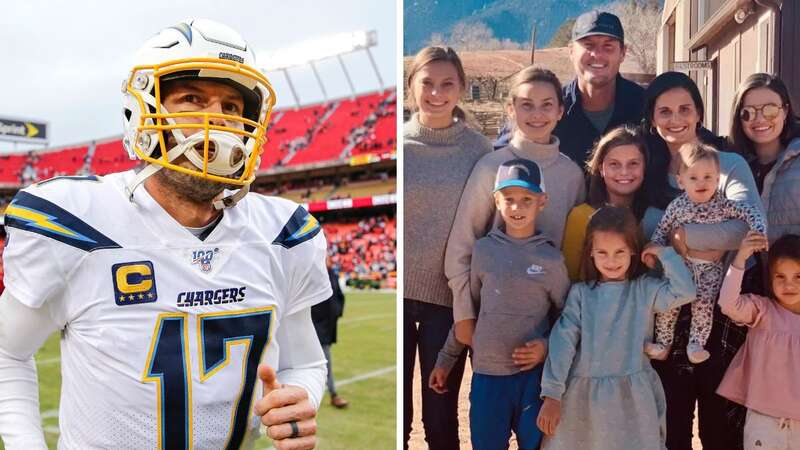 Philip Rivers runs off the field as a member of the Chargers