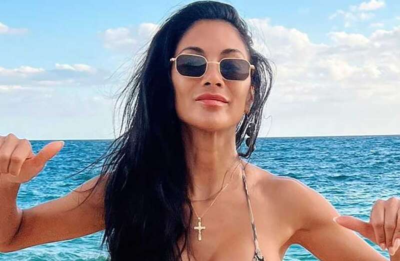 Nicole Scherzinger looks incredible in barely-there bikini on the beach after engagement