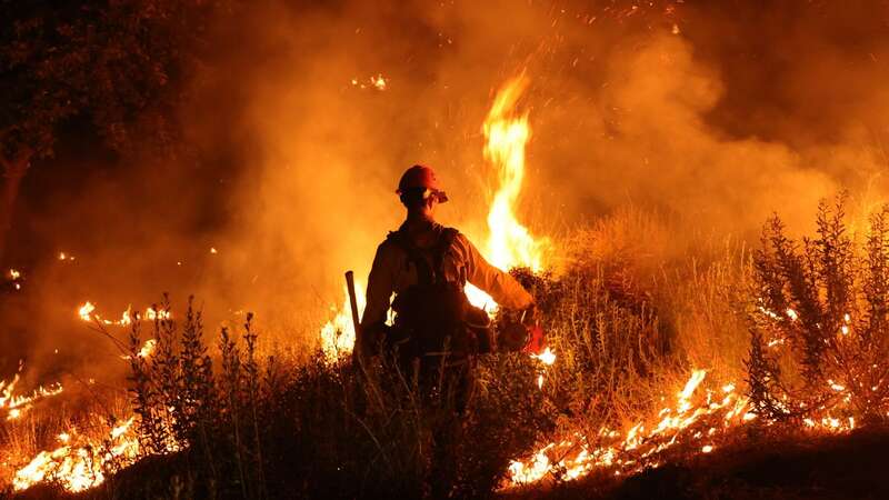 The Rabbit Fire scorched more than 7,500 acres in Moreno Valley (Image: AFP via Getty Images)