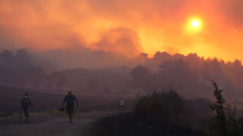 Smoke rises from wildfire in Canakkale, Turkey (Image: Anadolu Agency via Getty Images)