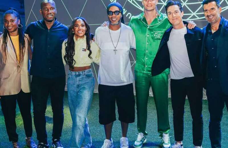 Alex Scott looks stunning at EA Sports event alongside Ronaldinho and Haaland