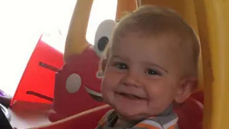 The toddler, identified as Wyatt Stoller, died in the hospital on Saturday (Image: Auble Funeral Home)