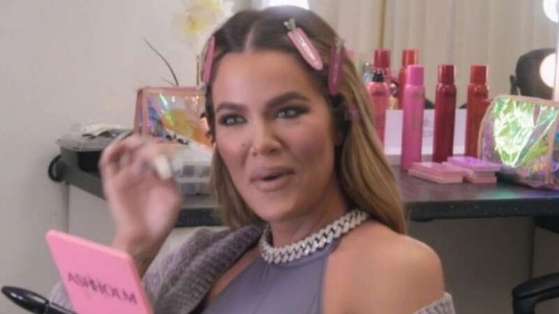 Khloe Kardashian leaves fans concerned with strange detail on her neck in unedited clip (Image: Hulu)