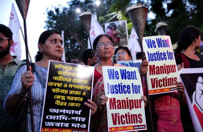 15K protesters demand arrests after women paraded naked in Indian street