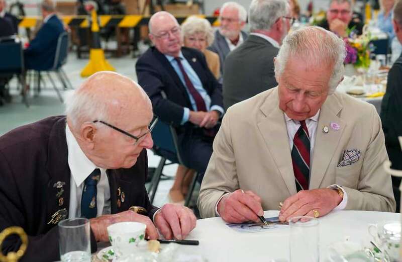 King thanks veterans during visit to honour 80th anniversary of Dambusters Raid