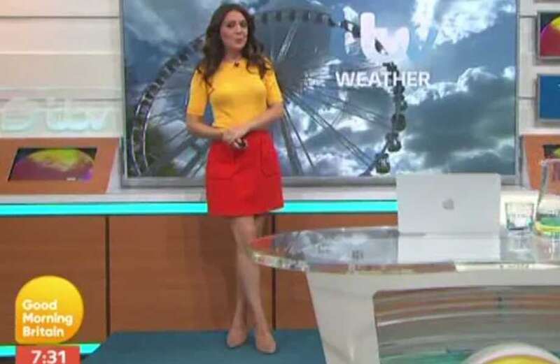 Good Morning Britain's Laura Tobin flashes toned legs in mini skirt and heels