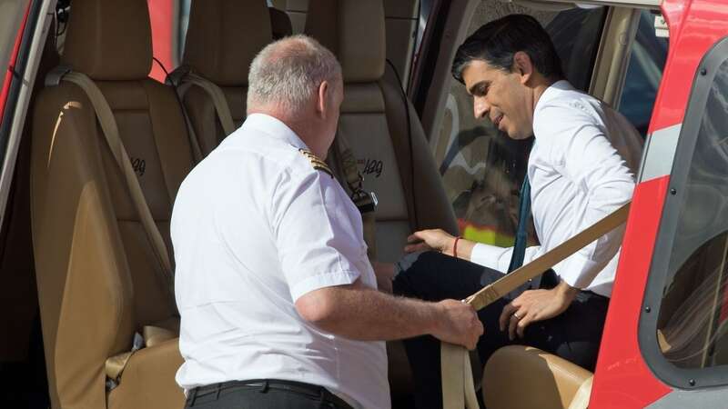 Rishi Sunak is no stranger to a helicopter ride (Image: BACKGRID)