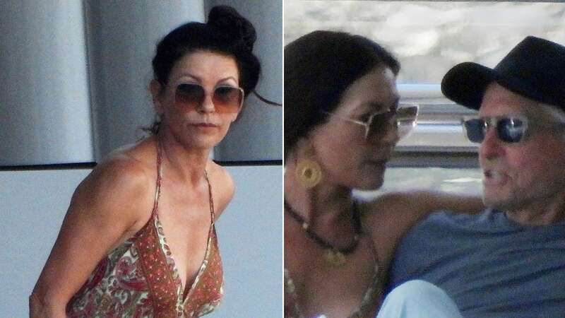 Catherine Zeta-Jones cosies up to Michael Douglas on fun-filled boat trip