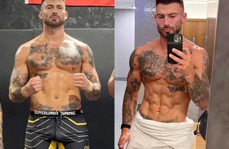 Jake Quickenden strips down to just a towel as he shows off incredible toned abs