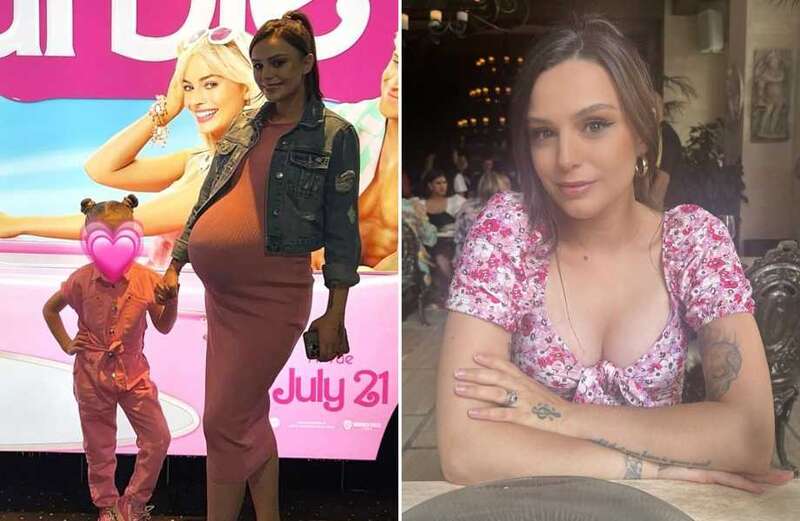 The X Factor's Cher Lloyd shows off huge baby bump in figure hugging dress