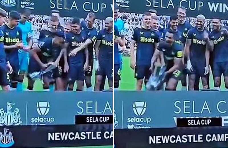 Jacob Murphy leaves Newcastle pals in stitches with hilarious trophy lift