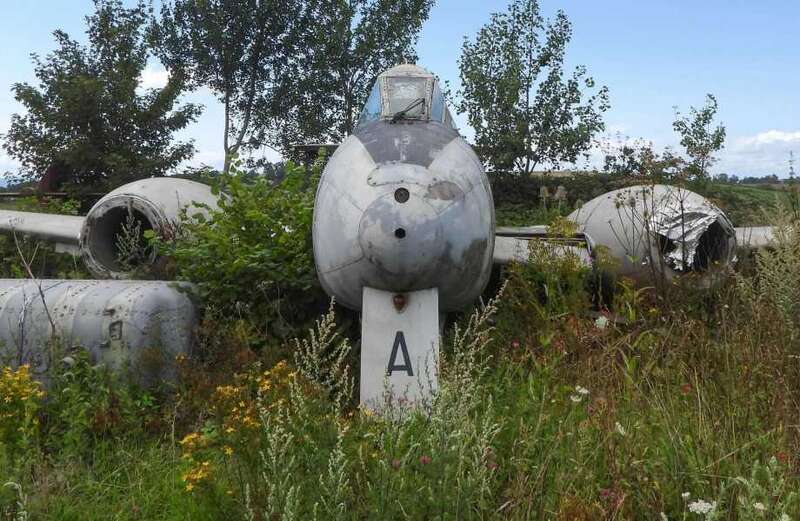 Inside eerie airplane graveyard as collection of military planes left to rot