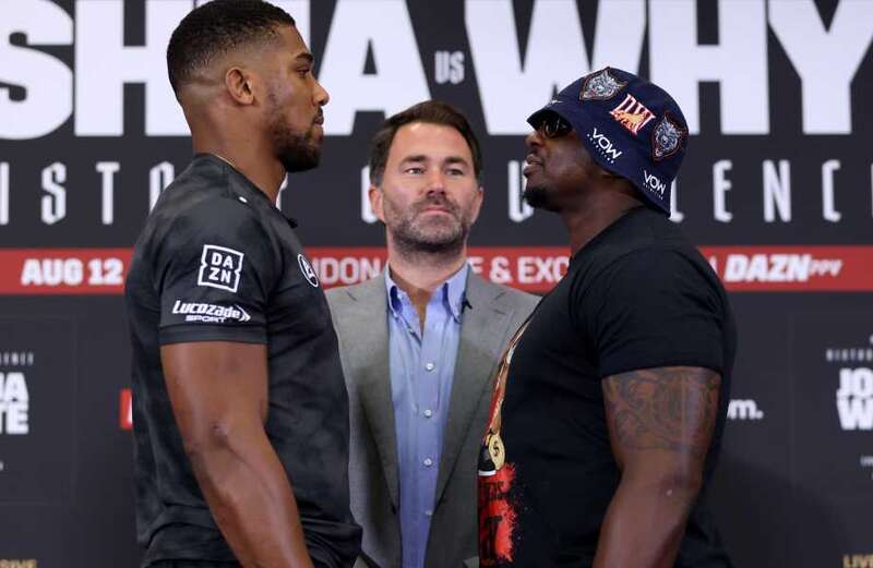 Anthony Joshua's reaction to Dillian Whyte's failed drug tests revealed by Hearn